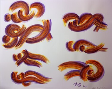 Painting titled "Recline (Aqua - 29…" by Vincent Champion-Ercoli, Original Artwork, Watercolor