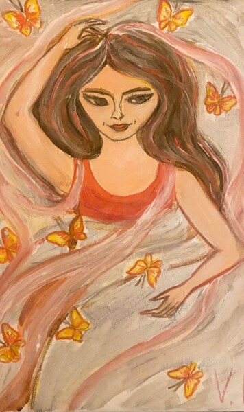 Peinture intitulée "After midnight" par Valeria Pogliani (V.P.), Œuvre d'art originale, Acrylique