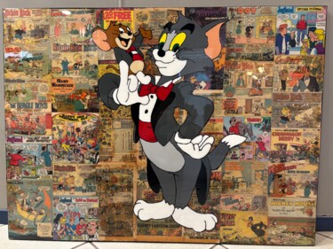 "Comics with Tom and…" başlıklı Tablo Genedieve tarafından, Orijinal sanat, Akrilik Ahşap Sedye çerçevesi üzerine monte edil…