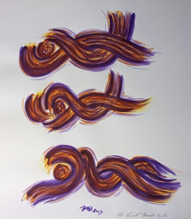 Peinture intitulée "Recline (Aqua - 28…" par Vincent Champion-Ercoli, Œuvre d'art originale, Aquarelle