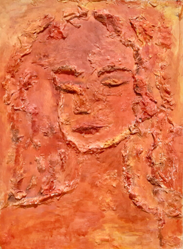 Картина под названием "Energy" - Poly, Подлинное произведение искусства, Папье-маше Установлен на Деревянная панель