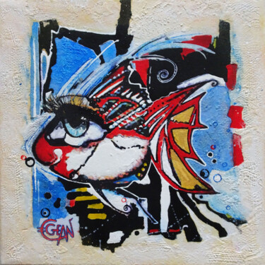 Peinture intitulée "DREAMER FISH" par Claude Géan, Œuvre d'art originale, Acrylique Monté sur Châssis en bois