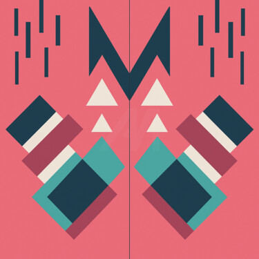 Arts numériques intitulée "Symétrie Émergente…" par Yahya Ahssaini, Œuvre d'art originale, Peinture numérique