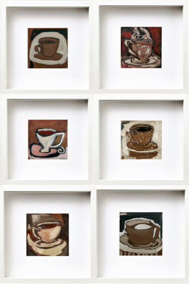 "Brown Coffee Series…" başlıklı Tablo Göknil Gümüş Sungurtekin tarafından, Orijinal sanat, Petrol Ahşap Sedye çerçevesi üzer…