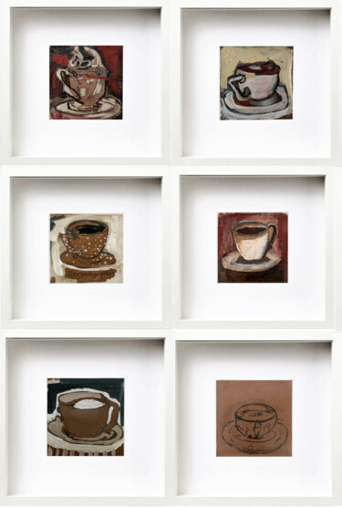 "Brown Coffee Series…" başlıklı Tablo Göknil Gümüş Sungurtekin tarafından, Orijinal sanat, Petrol Ahşap Sedye çerçevesi üzer…