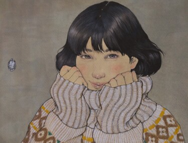 Painting titled "ぬくもり　　"Heart warmin…" by Yoshiotetsu, Original Artwork, Acrylic