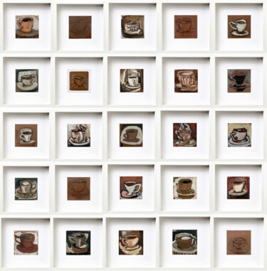 "Brown Coffee Series" başlıklı Tablo Göknil Gümüş Sungurtekin tarafından, Orijinal sanat, Petrol Ahşap Sedye çerçevesi üzeri…