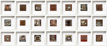 "Brown Coffee Series…" başlıklı Tablo Göknil Gümüş Sungurtekin tarafından, Orijinal sanat, Petrol Ahşap Sedye çerçevesi üzer…