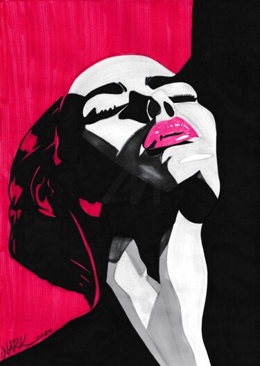 "Melancholy in Black…" başlıklı Resim Nark Aymerich tarafından, Orijinal sanat, Işaretleyici