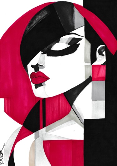 Dibujo titulada "Passion And Eleganc…" por Nark Aymerich, Obra de arte original, Rotulador