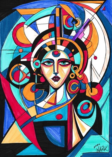 "Spiritual Color Man…" başlıklı Resim Nark Aymerich tarafından, Orijinal sanat, Işaretleyici