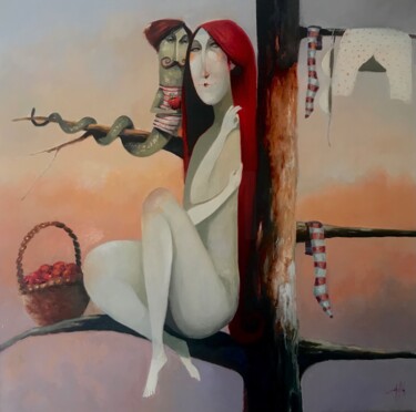 Pintura titulada "Tentaciones" por Cesar Ayllón, Obra de arte original, Oleo