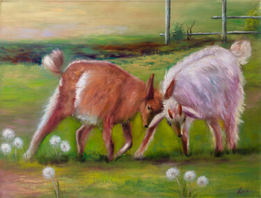 "Fight" başlıklı Tablo Svetlana Petruša tarafından, Orijinal sanat, Petrol Ahşap Sedye çerçevesi üzerine monte edilmiş