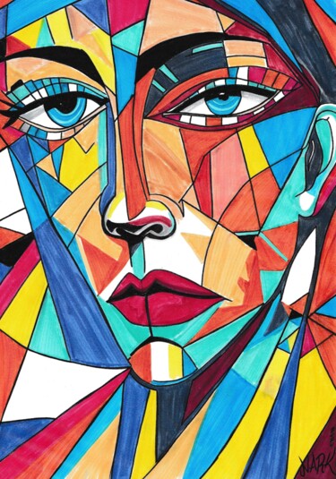 Σχέδιο με τίτλο "Multicolored Scent" από Nark Aymerich, Αυθεντικά έργα τέχνης, Μαρκαδόρος