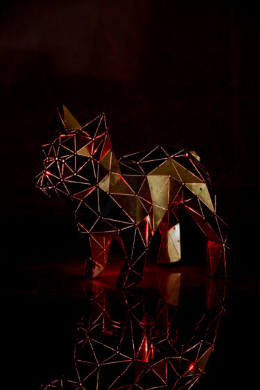 Sculptuur getiteld "French Bully" door Phantom Art, Origineel Kunstwerk, Metalen