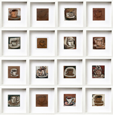 "Brown Coffee Series…" başlıklı Tablo Göknil Gümüş Sungurtekin tarafından, Orijinal sanat, Petrol Ahşap Sedye çerçevesi üzer…