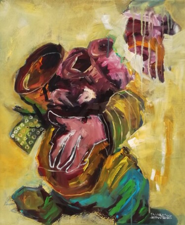 Malerei mit dem Titel "Skynet 1" von Francisco Santos, Original-Kunstwerk, Acryl