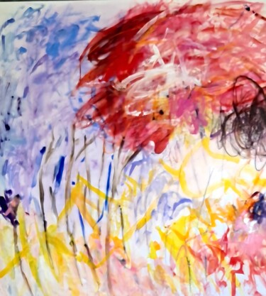 Peinture intitulée "Du côté  de chez Cy…" par Mireille Naxara, Œuvre d'art originale, Acrylique Monté sur Châssis en bois