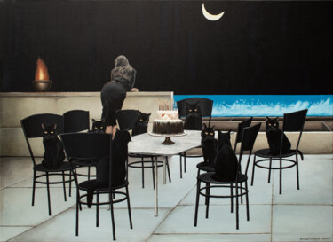 Картина под названием "Ocean’s Eight" - Nataliya Bagatskaya, Подлинное произведение искусства, Акрил