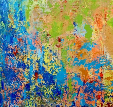 Malarstwo zatytułowany „Summer garden” autorstwa Natali, Oryginalna praca, Akryl