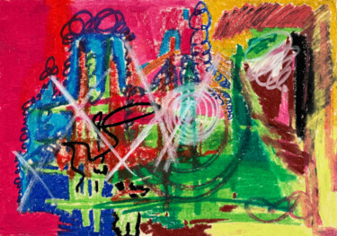 "Fauvist Fusion "San…" başlıklı Resim Evgeniya Minina Zhemi tarafından, Orijinal sanat, Pastel