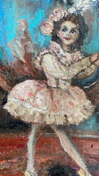 Peinture intitulée "«Rococo Ballerina"" par Svetlana Shtamburg, Œuvre d'art originale, Huile Monté sur Autre panneau rigide