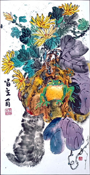 Painting titled "Главная роль" by Tatiana Gorodilina (Tanjia), Original Artwork, Ink