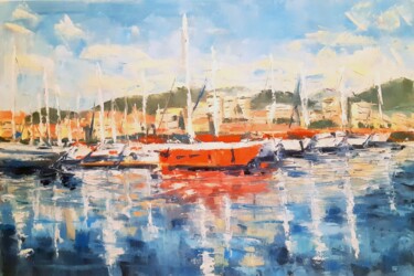 "A Vibrant Painting…" başlıklı Tablo Irene Prosper tarafından, Orijinal sanat, Petrol Ahşap Sedye çerçevesi üzerine monte ed…