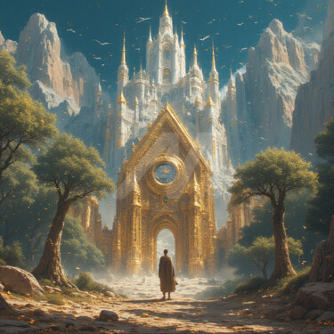 数字艺术 标题为“Gilded Gate 1/1 Lim…” 由Piotr Pietruszewski, 原创艺术品, AI生成的图像