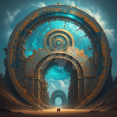 数字艺术 标题为“Astral Aperture Gat…” 由Piotr Pietruszewski, 原创艺术品, AI生成的图像