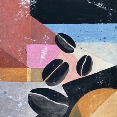 Картина под названием "Modern Geometric Ab…" - Yuche, Подлинное произведение искусства, Акрил Установлен на картон