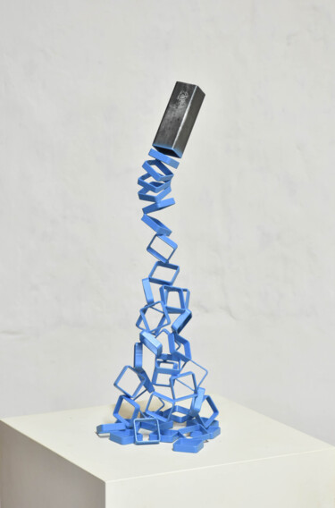 "Sectionning "blue"" başlıklı Heykel Sagrasse tarafından, Orijinal sanat, Rezine