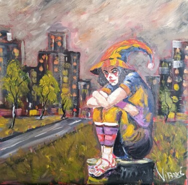 "Alone Among the Lig…" başlıklı Tablo Vitalii Bondarenko (ViBond) tarafından, Orijinal sanat, Petrol