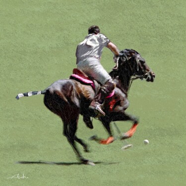 绘画 标题为“Horse Polo 02” 由Arik Tal-Or, 原创艺术品, 标记