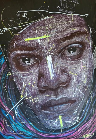 Σχέδιο με τίτλο "OVERDOSE #BASQUIAT" από Fabien Ichouza, Αυθεντικά έργα τέχνης, Στυλό