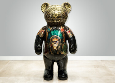 "Tattoo Bear XXL" başlıklı Heykel Ghost Art tarafından, Orijinal sanat, Döküm