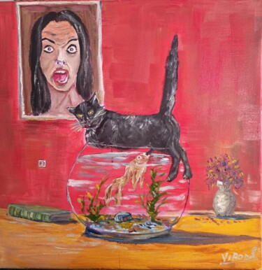 Schilderij getiteld "Instinct" door Vitalii Bondarenko (ViBond), Origineel Kunstwerk, Olie