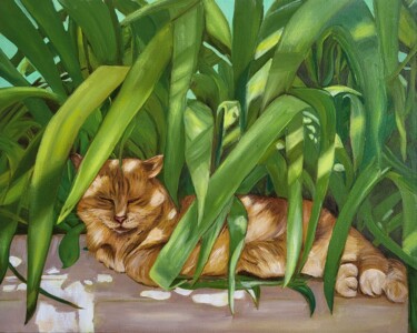 绘画 标题为“Hot afternoon. Alic…” 由Olessya Shuvayeva, 原创艺术品, 油 安装在木质担架架上