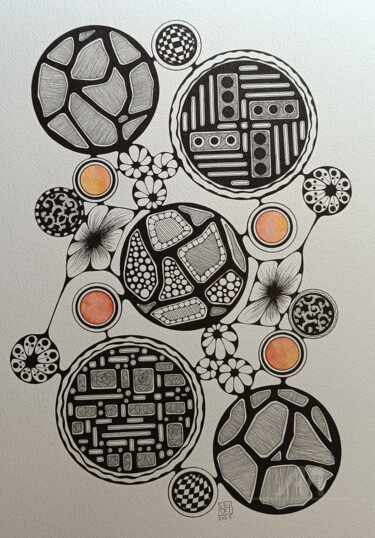 Painting titled "250601z - LEGERETE" by Laurence Hubswerlin Diradourian, Original Artwork, Watercolor Mounted on Other rigid…