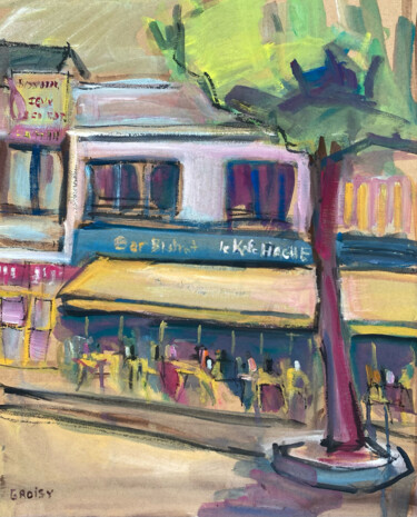 Painting titled "Place Hoche 2" by Jean-François Groisy, Original Artwork, Gouache