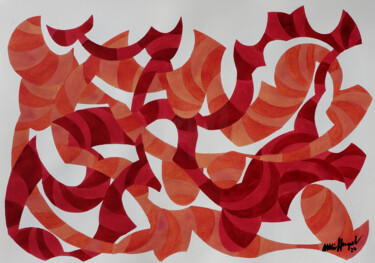 Malerei mit dem Titel "24 / X  Konfusion u…" von Ulli Heupel, Original-Kunstwerk, Aquarell