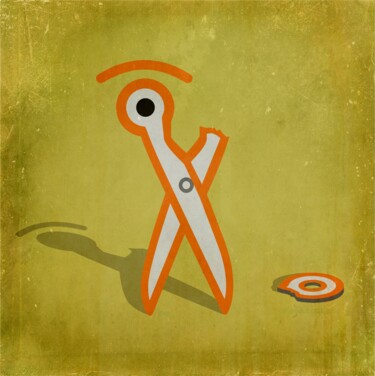 Arts numériques intitulée "mirada recortada rem" par Ojolo, Œuvre d'art originale, Peinture numérique