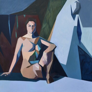 Картина под названием "Academic Compositio…" - Mykhailo Urvan, Подлинное произведение искусства, Масло