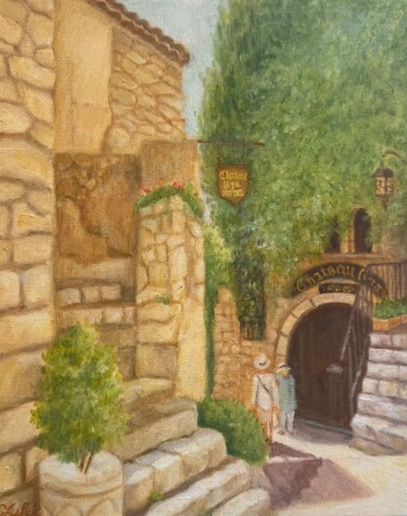 "Eze Village" başlıklı Tablo Yuki Asami tarafından, Orijinal sanat, Petrol