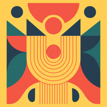 Arts numériques intitulée "Éclat Solaire Abstr…" par Yahya Ahssaini, Œuvre d'art originale, Peinture numérique