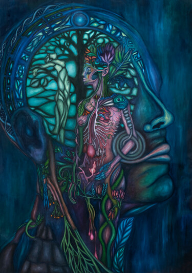 Peinture intitulée "Integration" par Sebastien Clermont, Œuvre d'art originale, Huile