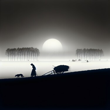 Arte digitale intitolato ""Nero metafisico "" da Angelo Mazzoleni, Opera d'arte originale, Fotografia digitale