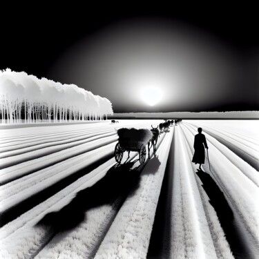 Arte digitale intitolato ""Visione di un temp…" da Angelo Mazzoleni, Opera d'arte originale, Lavoro digitale 2D