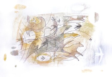 印花与版画 标题为“Running horses” 由Darina Iliasova, 原创艺术品, 蒙纳