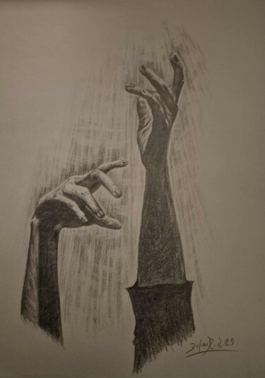 Desenho intitulada "Dancing in the Dark…" por Laurence Dufour, Obras de arte originais, Grafite